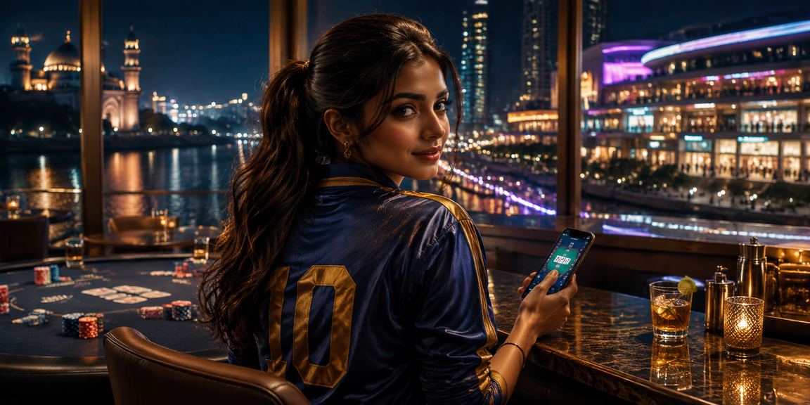 Vibrant neon cricket betting scene in India showcasing energetic sports fans